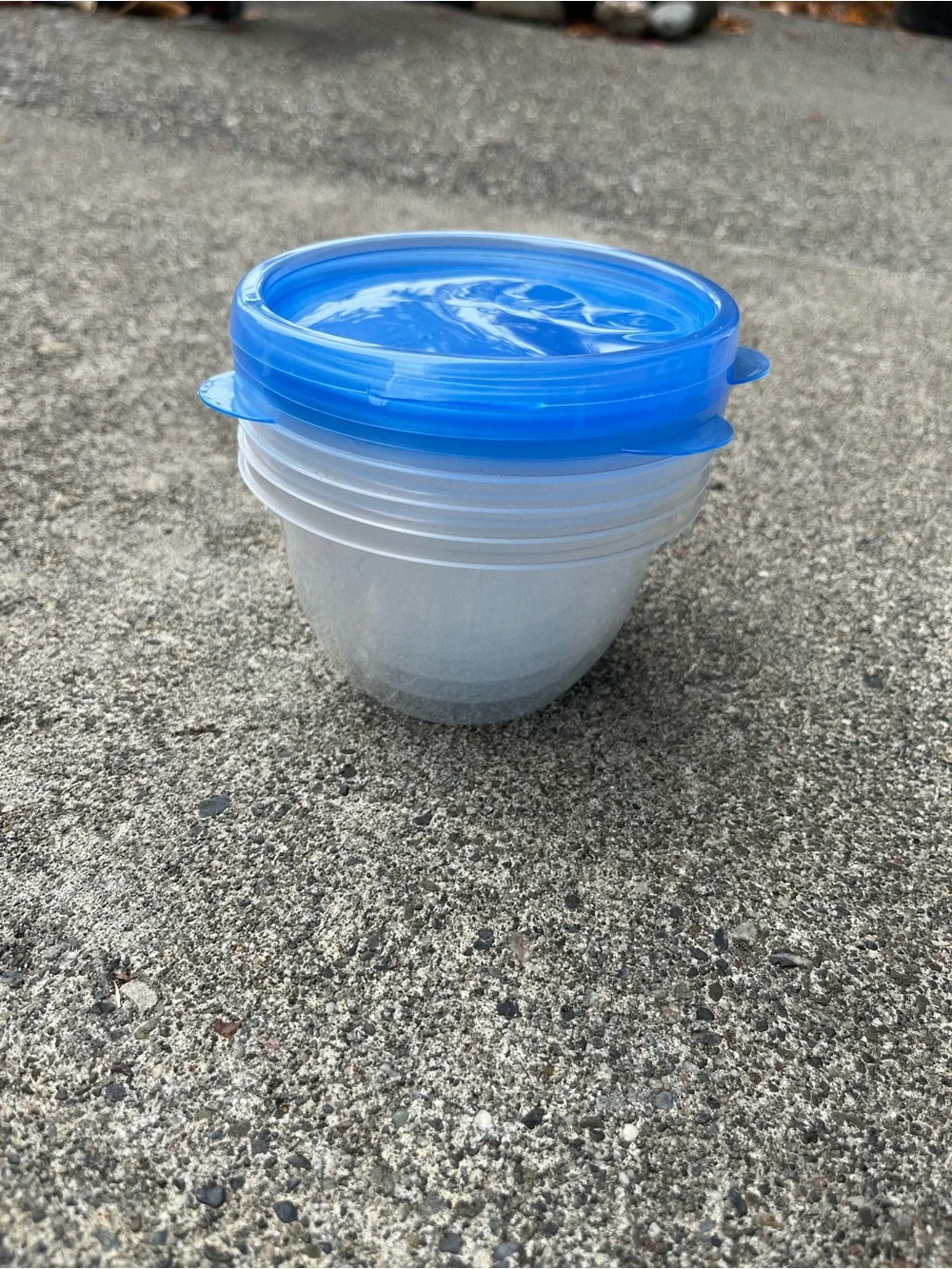 Set of Blue, Teal and Clear Food Storage Containers